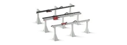 TMO-E – Basismontage in erhöhter Position | TMO-W – seitlich montierter Roboter | TMO-C – hängend montierter Roboter | © Güdel Group AG